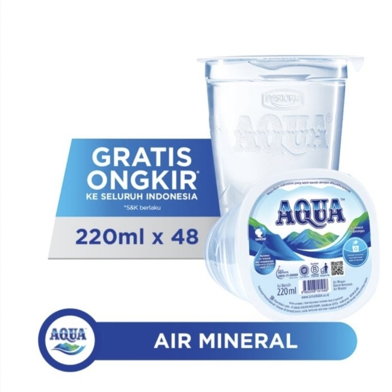 

Aqua Air Mineral Cup 220 ml x 48 Cup / Air Mineral Aqua Cup 220 ml