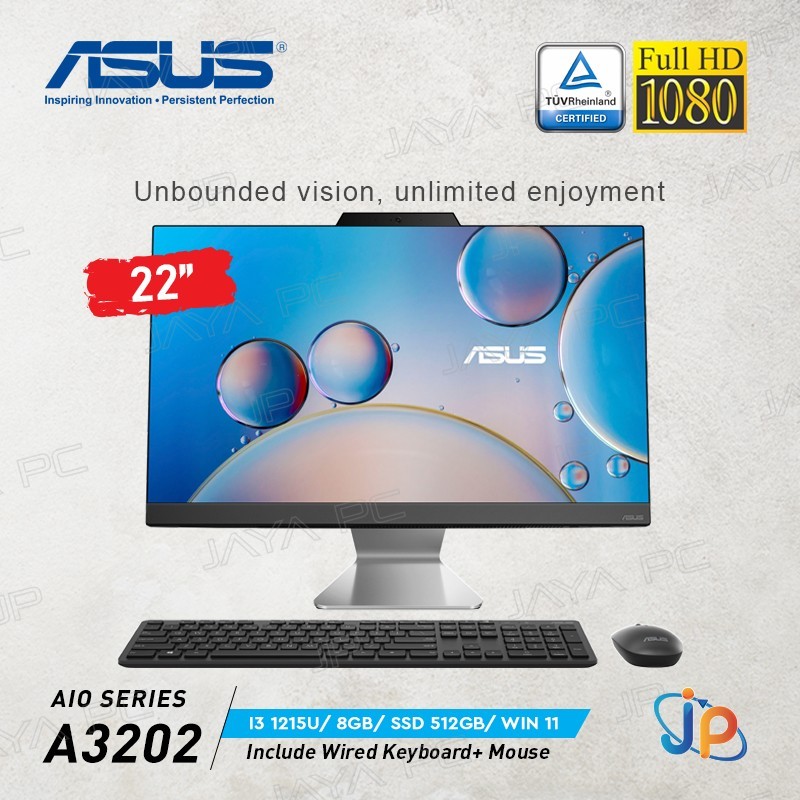 Asus All In One PC A3202WBAK-BA385W (I3 1215U, 8GB, SSD 512GB, Win 11)