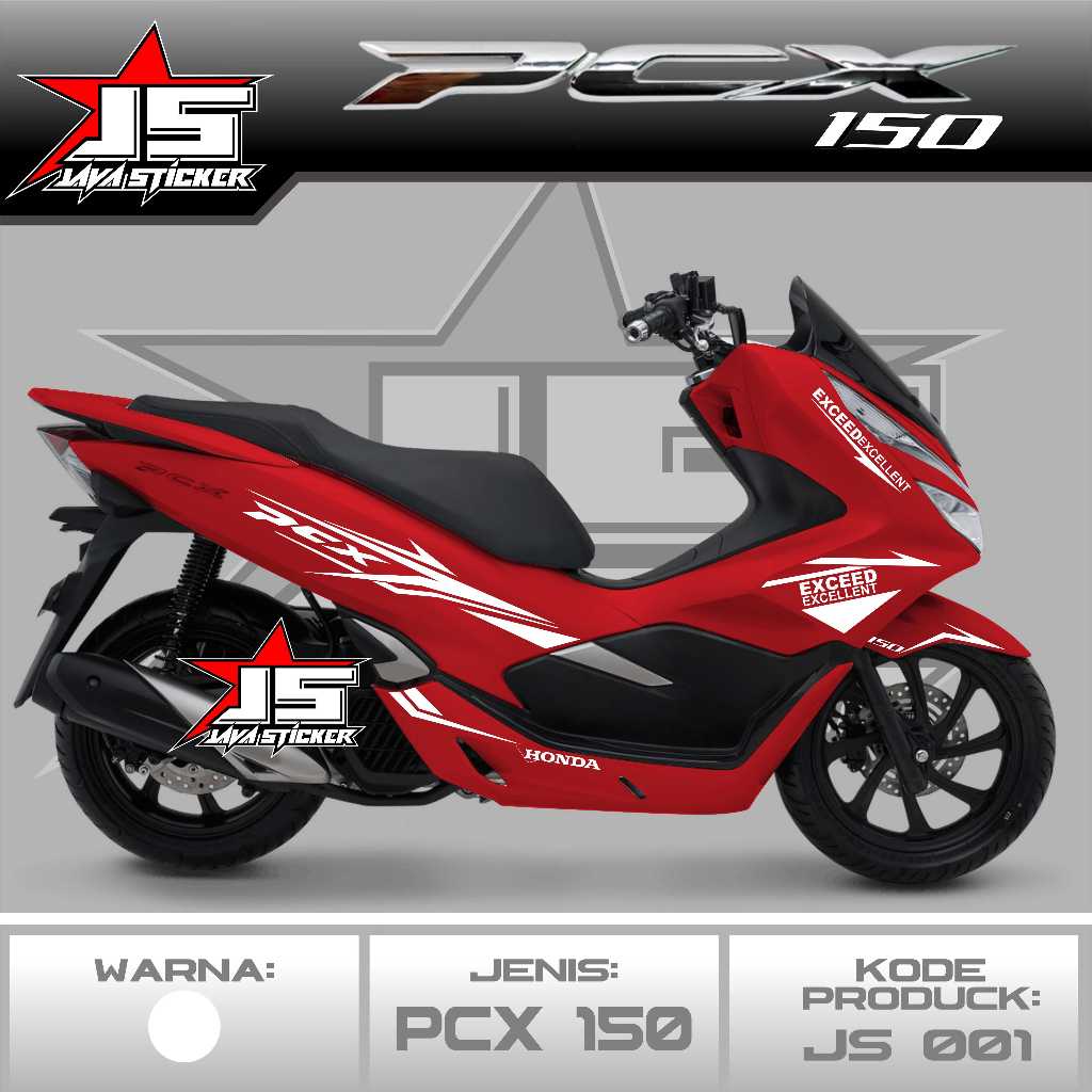 Cutting Sticker PCX 150 - Aksesoris Motor Stiker Striping Honda PCX 150 cc Skotlet Sticker Lis Varia