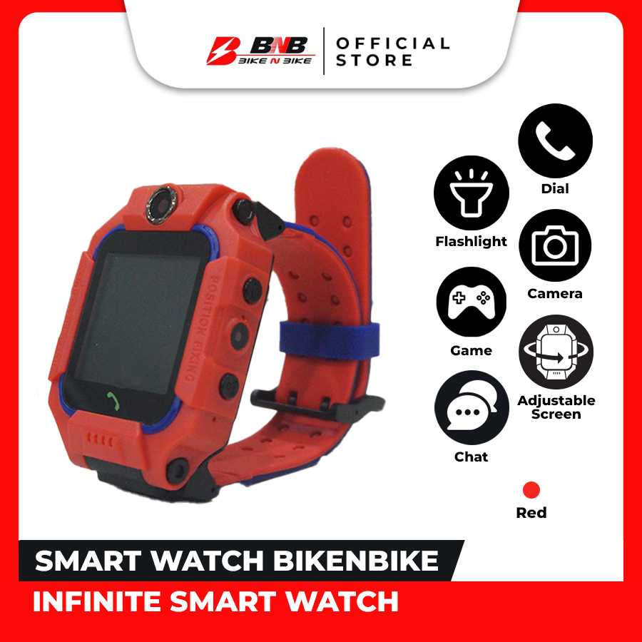 Jam Tangan Pintar Anak Infinite Digital Rotasi 360 Dua Kamera (Pakai Simcard, GPS) - BikeNBike-4