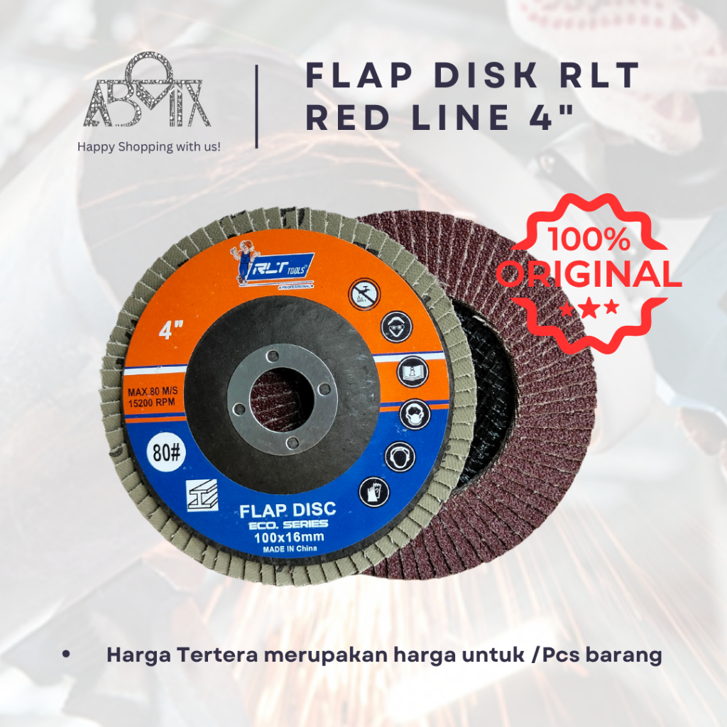 AMPLAS SUSUN / AMPLAS FLAPDISC RED RLT Mata Gerinda Amplas Susun Poles Besi
