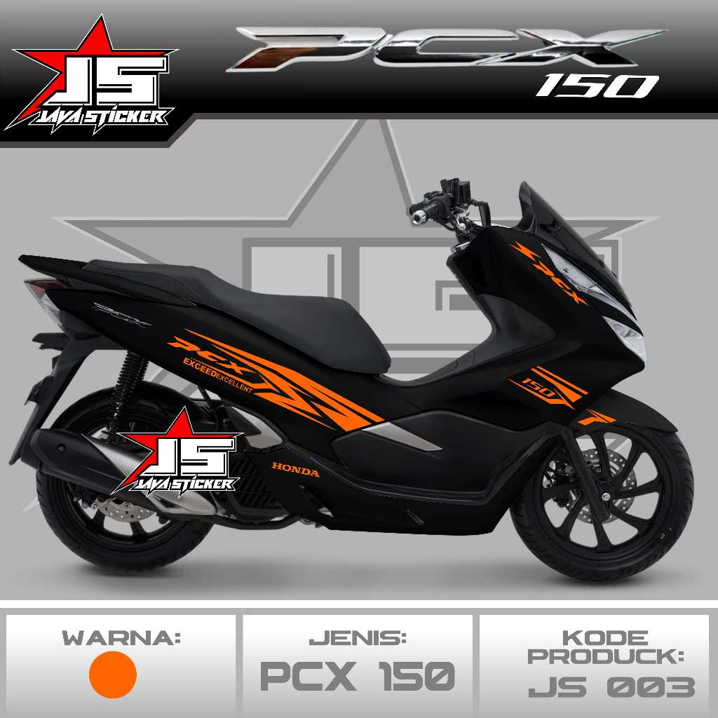 Cutting Sticker PCX 150 - Aksesoris Motor Stiker Striping Honda PCX 150 cc Skotlet Sticker Lis Varia