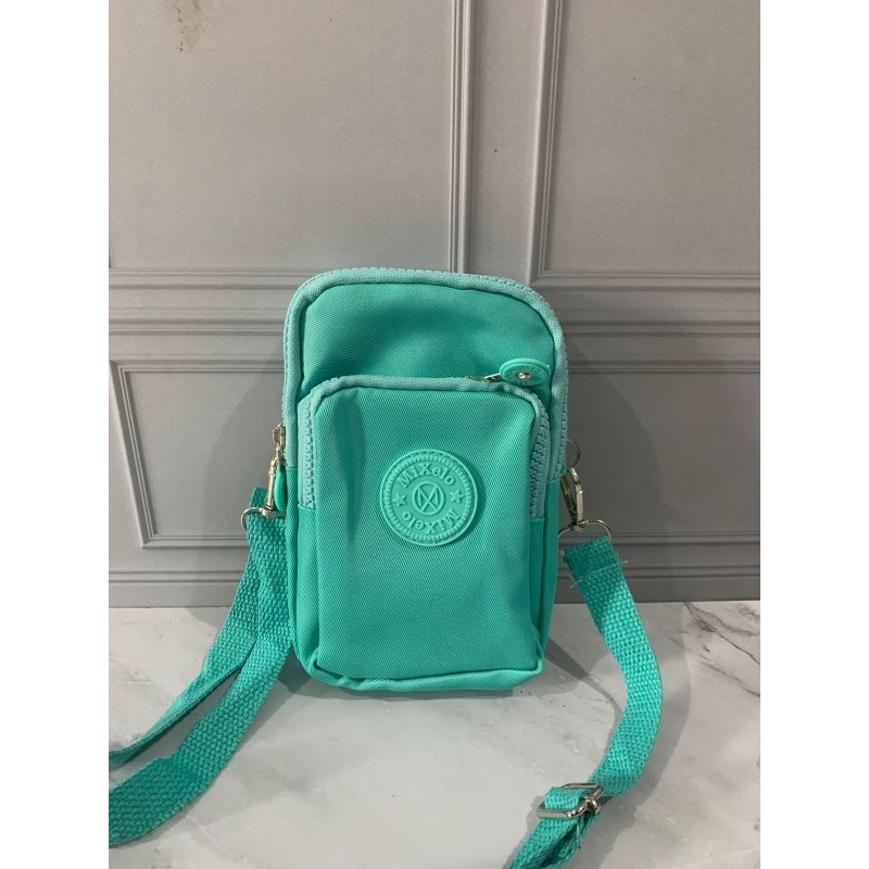 TAS SELEMPANG WANITA - DOMPET HP SELEMPANG - DOMPET NYLON 3 RES - MIXELO 99010