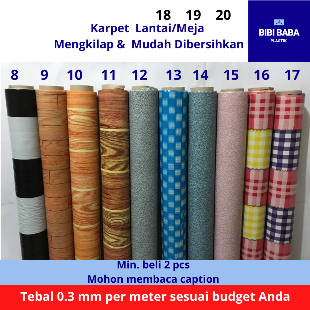 KARPET VINYL KARPET LANTAI ROLL KARPET PLASTIK / MEJA