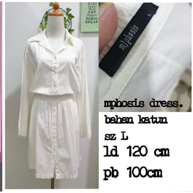 Dress Mphosis PUTIH KATUN CUAKEP BAGUS