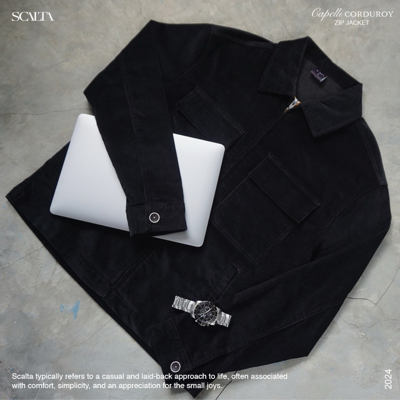 Scalta - Capelli Corduroy Zip Jacket - Jaket Corduroy Ziper Boxy Fit