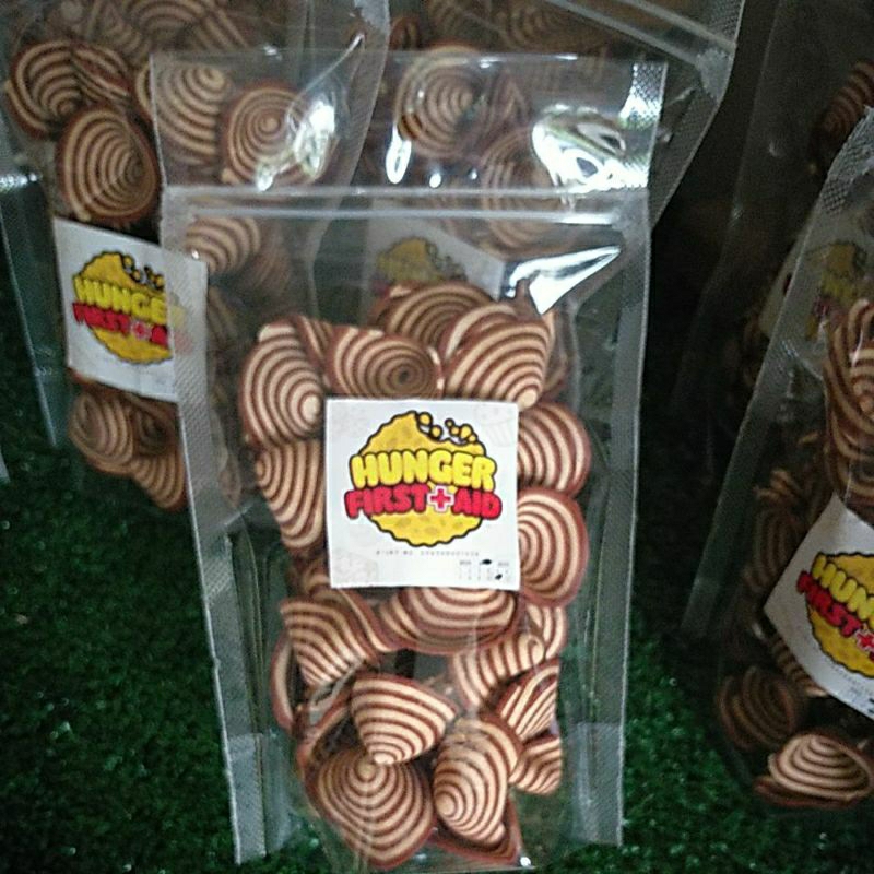 

Hunger First Aid#Kuping Gajah Coklat#Kemasan Pouch 95 gram