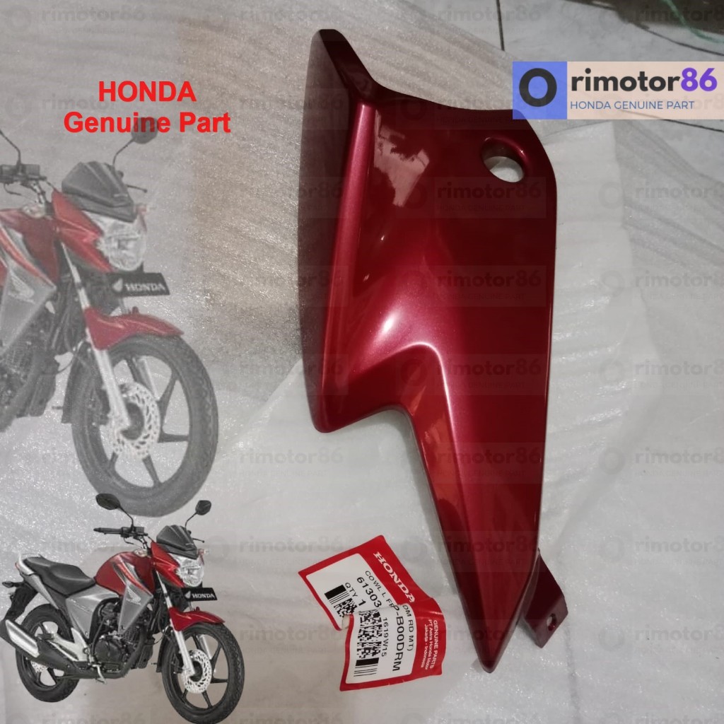 Cover Lampu Depan Megapro Monoshock Kiri Merah 61303-KSP-B00DRM Kupingan Mega Pro Cover Pipi Lampu m