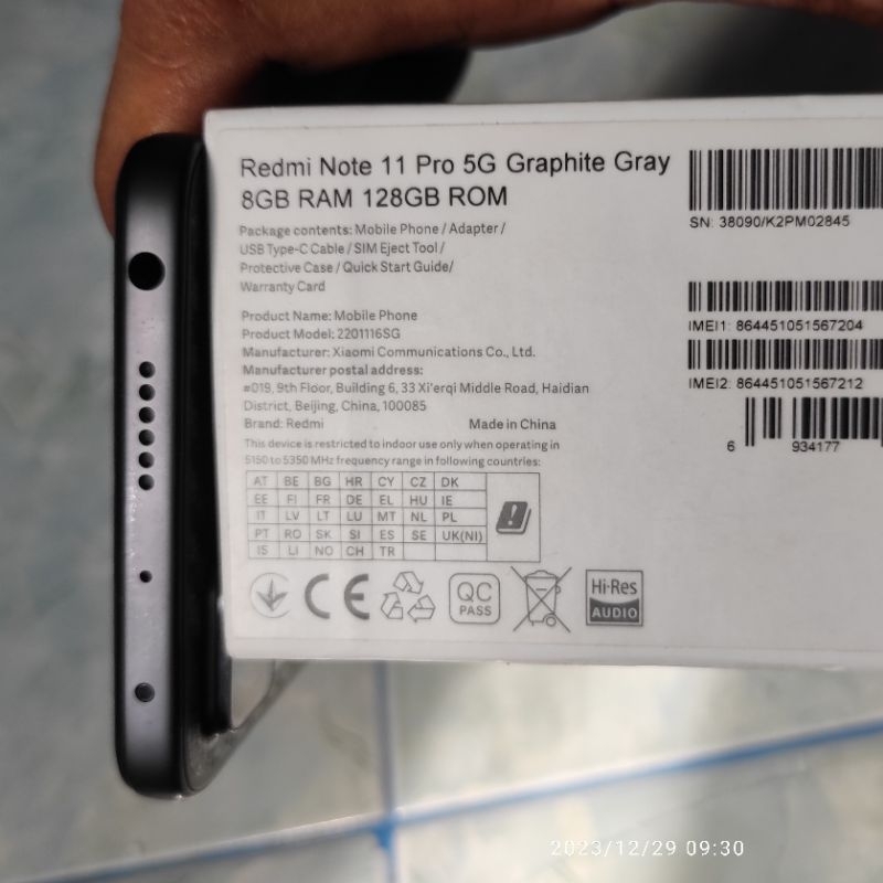 Redmi note 11 Pro 5G minus SIGNAL Blokir like new