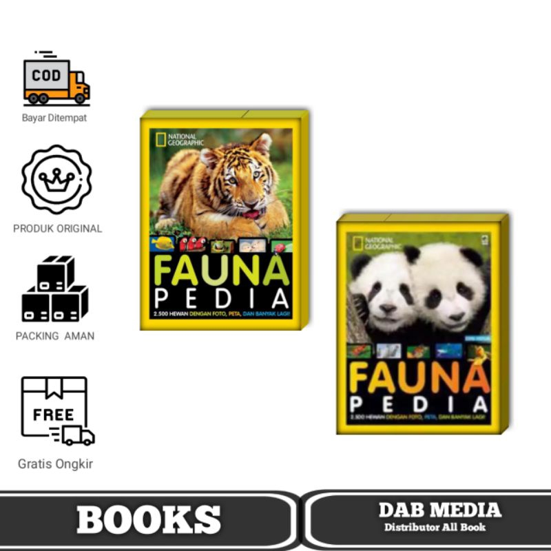 Buku Fauna Pedia National Geografik Edukasi Anak Dunia Hewan New Cover