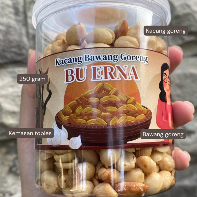 

Kacang Bawang Goreng Toples 250 gr