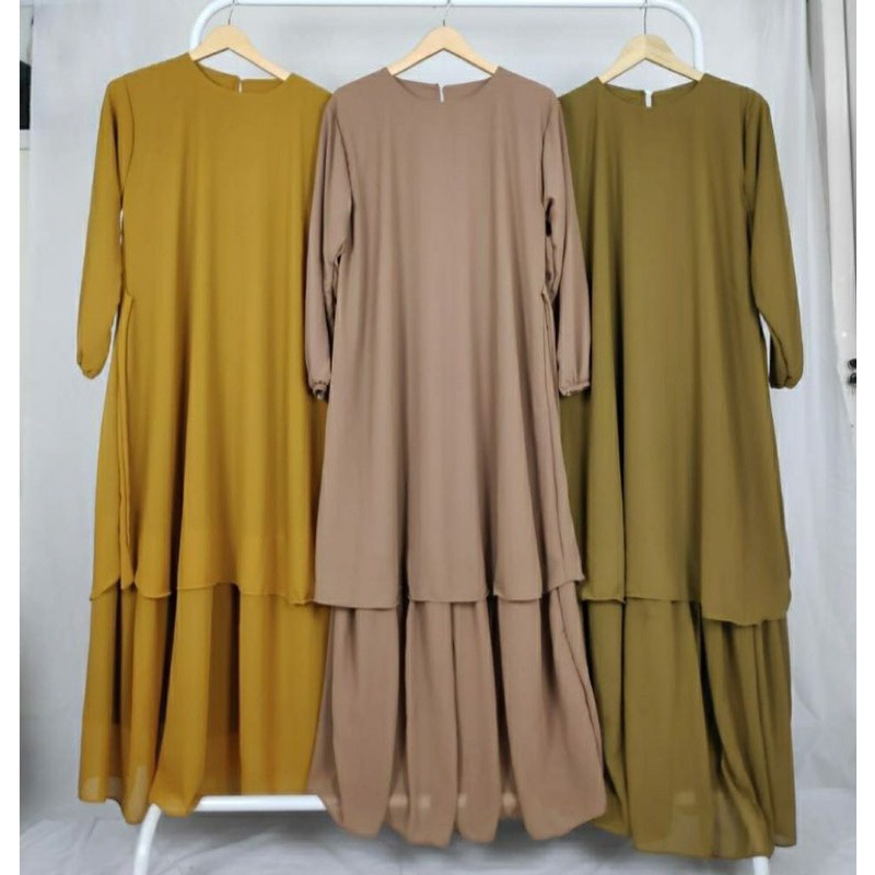 Gamis set jilbab Malaysia premium