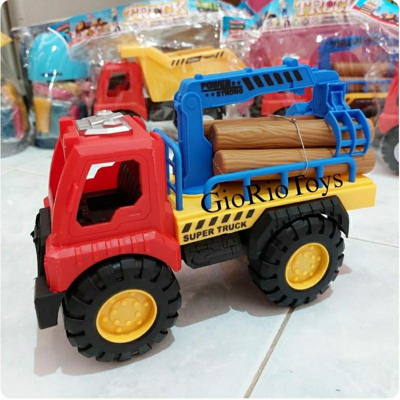Mainan Mobil Truck Logging Pengangkut Kayu Truk AK93 - Mainan Mobil Truk Konstruksi - Mainan Construction Truck