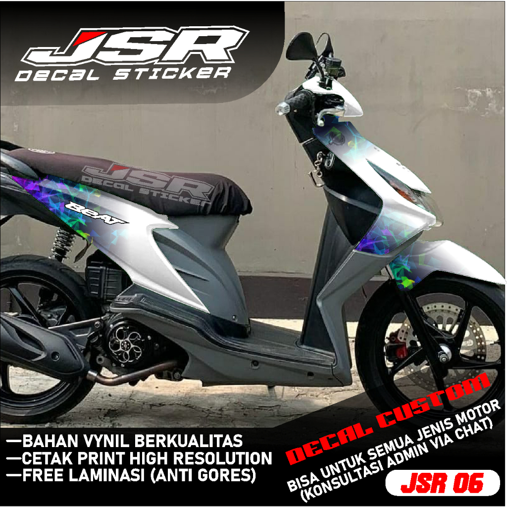 DECAL BEAT KARBU  FULL BODY ,DEKAL STIKER BEAT KARBU FULL BLOK  , VARIASI STIKER FULL BODY BEAT KARB