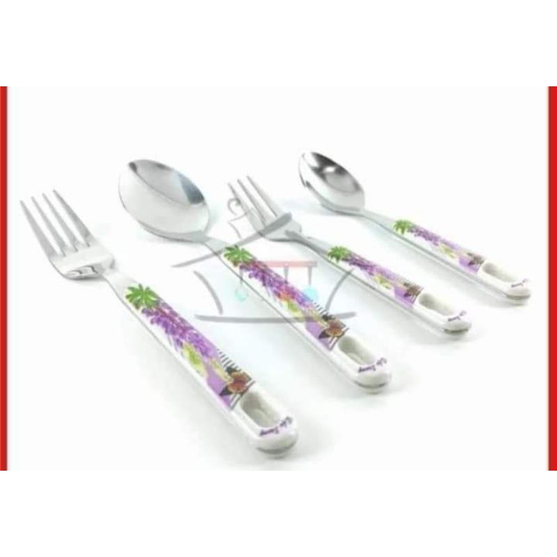 Tempat Set Fiorenza Lavender Kode LV-925/Sendok Dan Garfu Set Fiorenza/Sendok Set Fiorenza