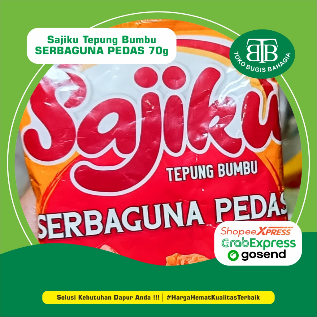 

SAJIKU, Tepung Bumbu Serbaguna Pedas Sachet 70g