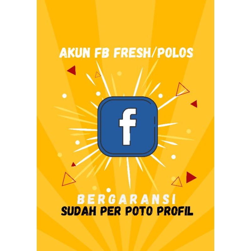 akun fb fresh bergaransi sudah ber profil