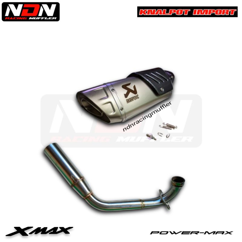 FULLSYSTEM KNALPOT RACING AKRAPOVIC EVOLUTION LINE FOR XMAX