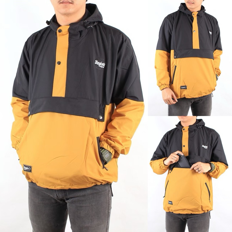 JAKET 2D CAGOULE BLACK YELLOW