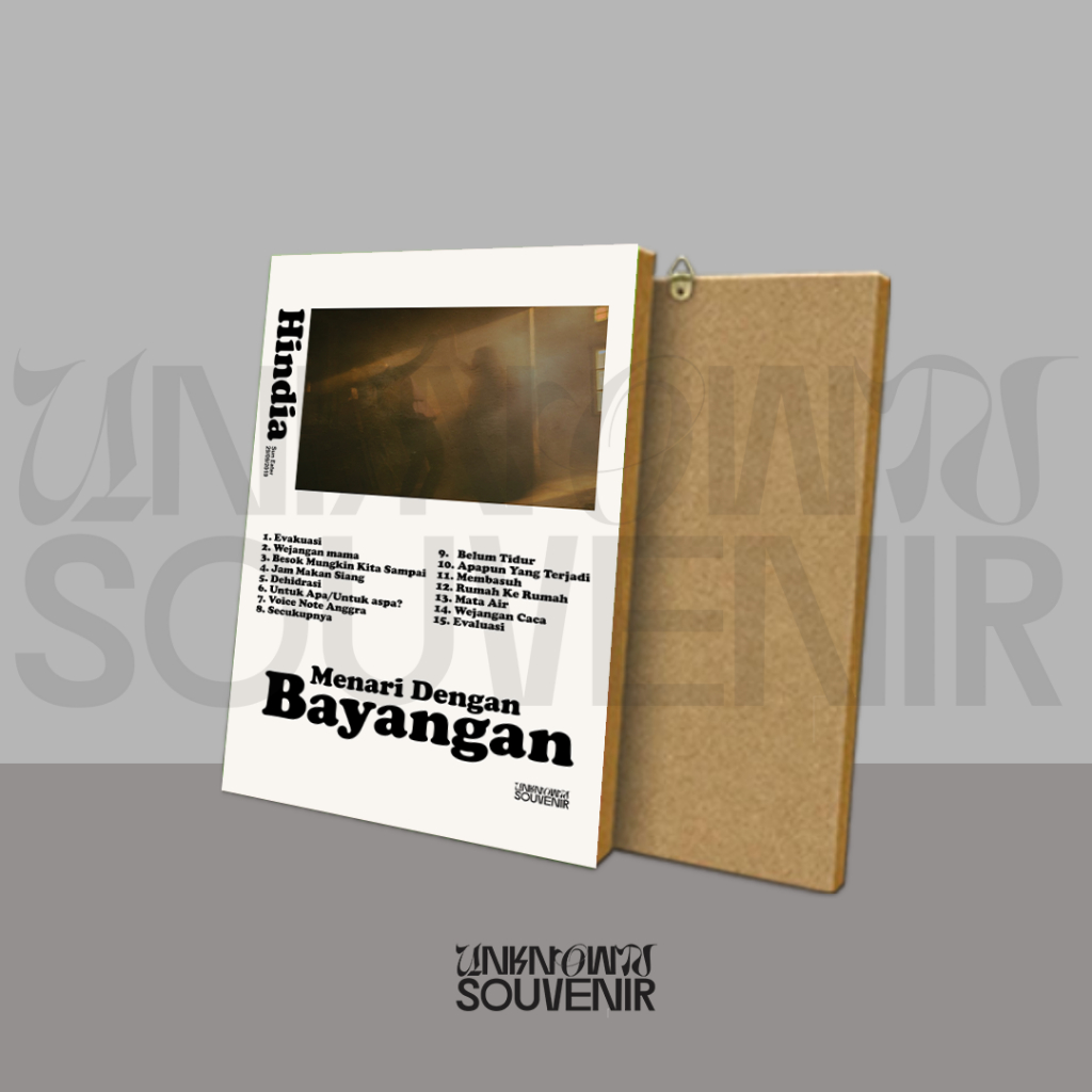 Unknown Poster Bingkai Band Album Hindia - Menari Dalam Bayangan Music Musik Wall Decor Poster Dindi