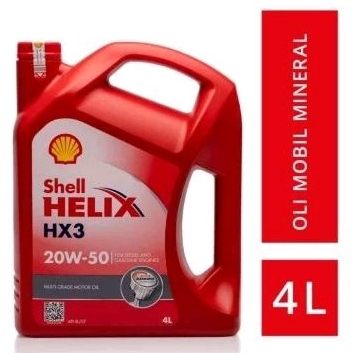 SHELL HX3 20W50/20W-50/20-W50 Api SL/CF Oli Bensin/Diesel (4L/4 L)