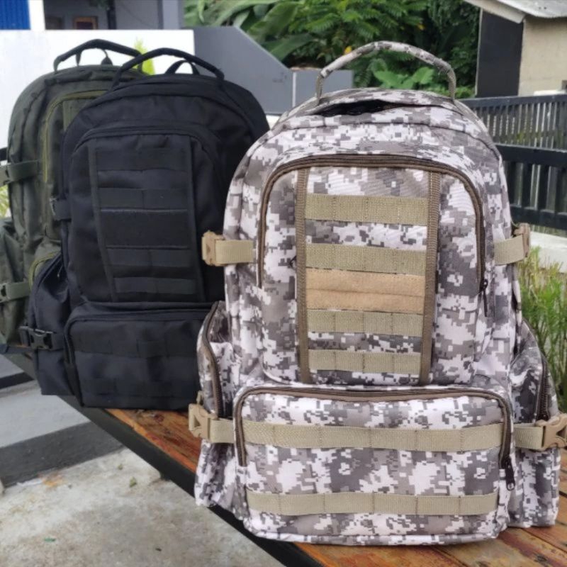 Ransel pria army militer kapasitas 50L / Tas punggung tactical gurun