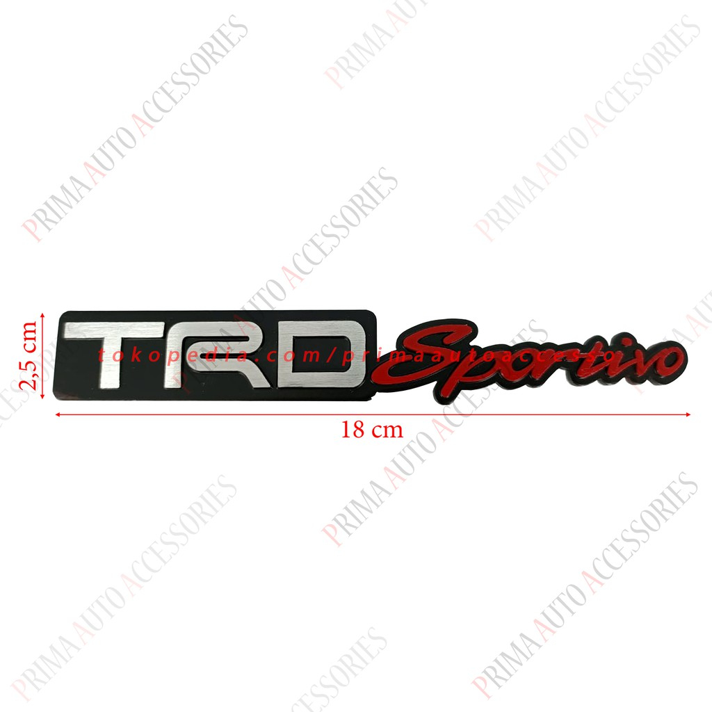 Logo Emblem Mobil TRD Sportivo Alumunium
