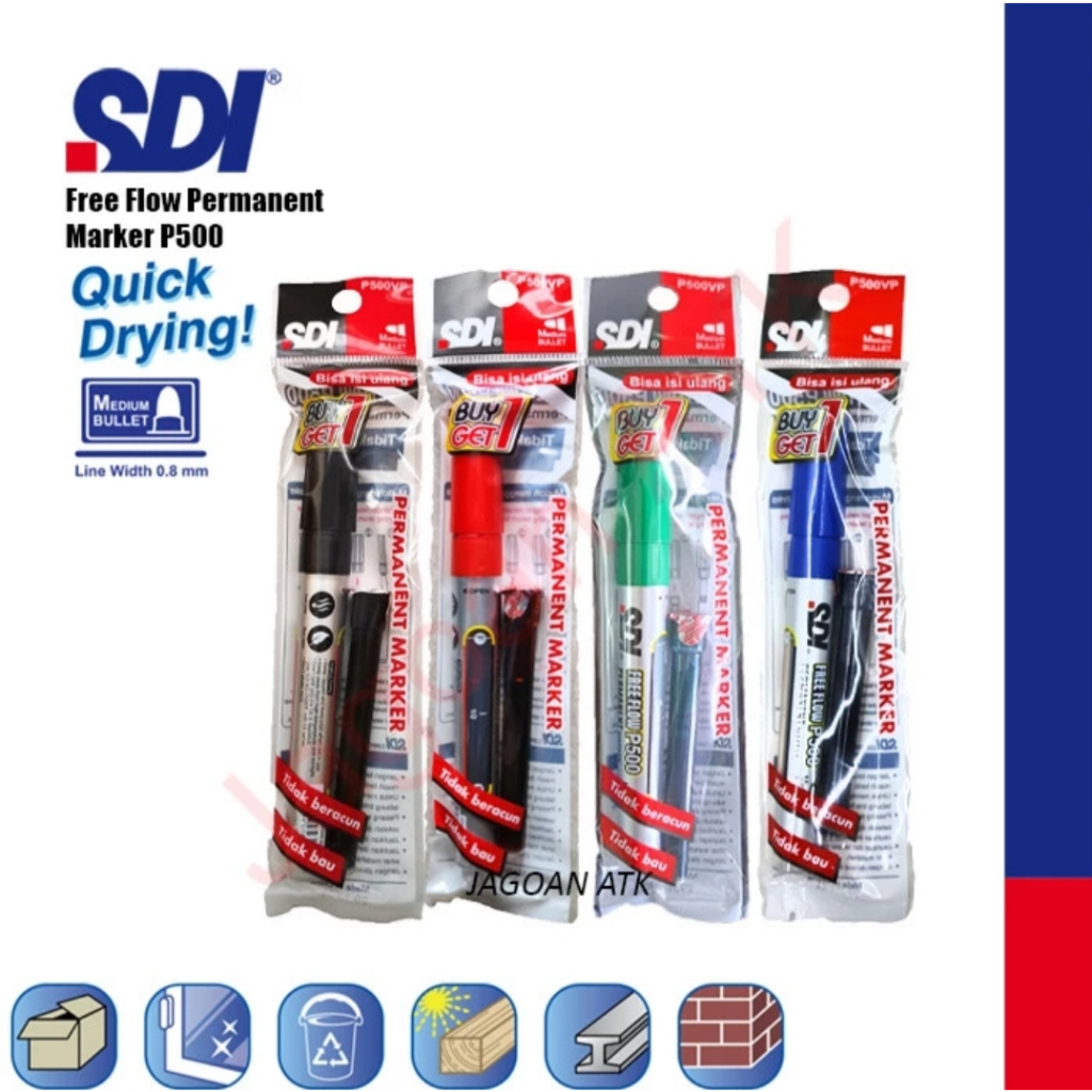

Spidol Permanent Maker P500 beli 1 dapat 1 tube refill