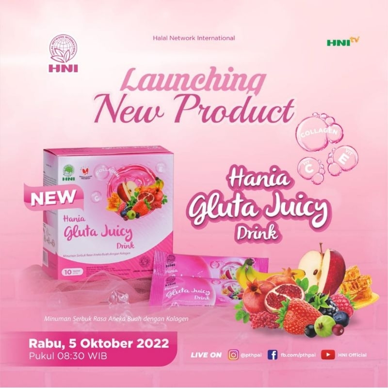 minuman kolagen/hania gluta juicy hni