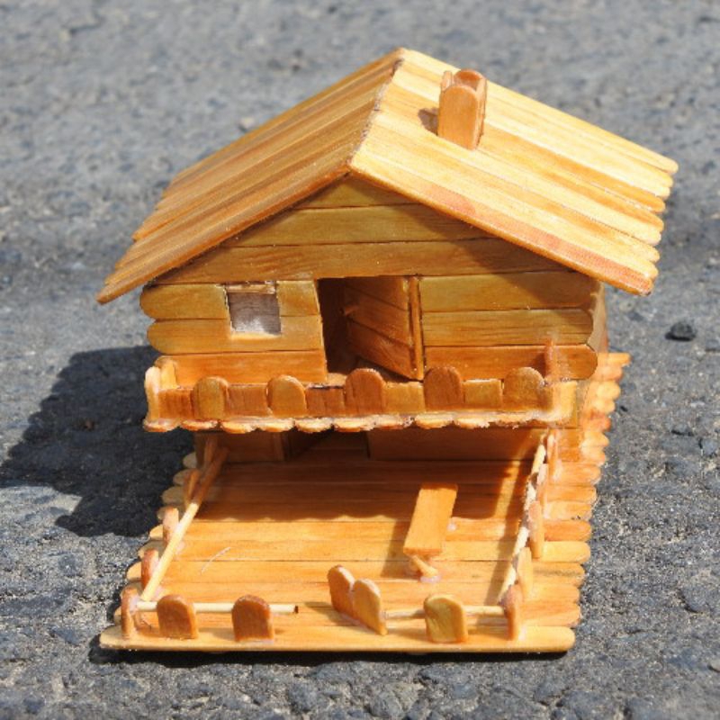 Miniatur Rumah dari Stick Es Krim