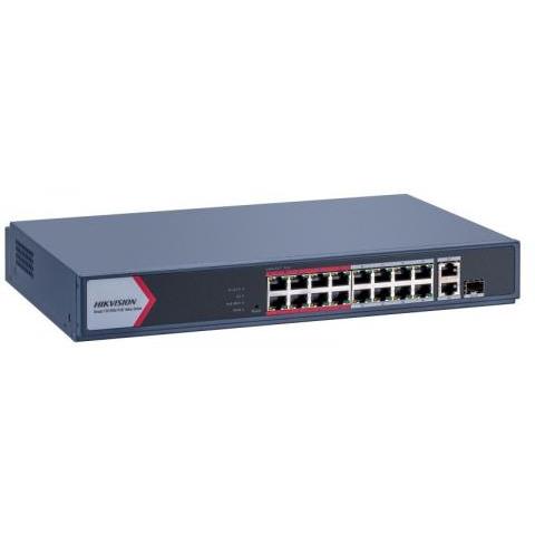 Hikvision DS-3E1318P-EI/M SMART POE SWITCH 16 PORT POE 2 UPLINK