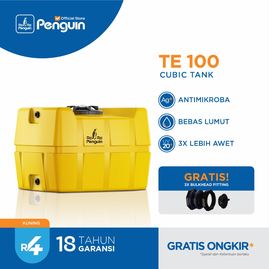 Penguin Tangki | Toren | Tandon Air Kubik TE 100 1000 liter