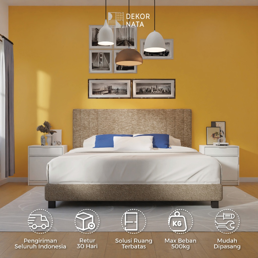 [FREE RAKIT] Dekornata - Remee Divan Tempat Tidur Dipan Laci UTUH + Sandaran Kasur [JABODETABEK]