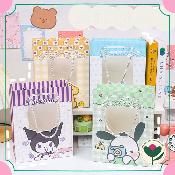 

Paper bag karakter sanrio cinnamo kuromi tas kado kantong souvenir hampers ulang tahun lucu cute MK1605