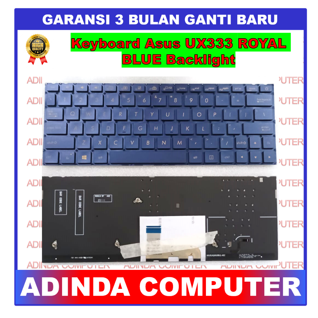 Keyboard Asus Zenbook 13 UX333 UX333FAC UX333FLC Royal Blue Backlight