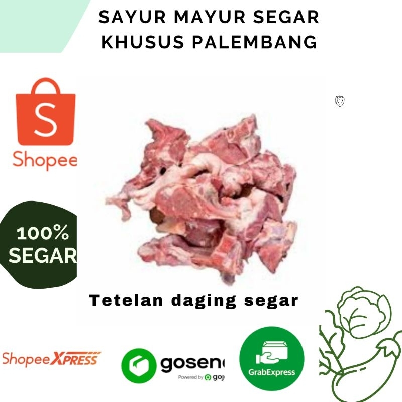 

Tetelan Daging Sapi Segar khusus Palembang 250 Gram