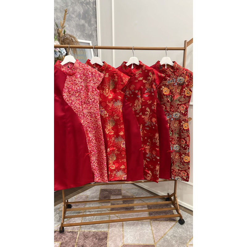 #82283 (REAL PIC) (BISA COD) - Cia Cia Qipao Cheongsam Premium dress / DRESS CHEONGSAM TERBARU / QIP