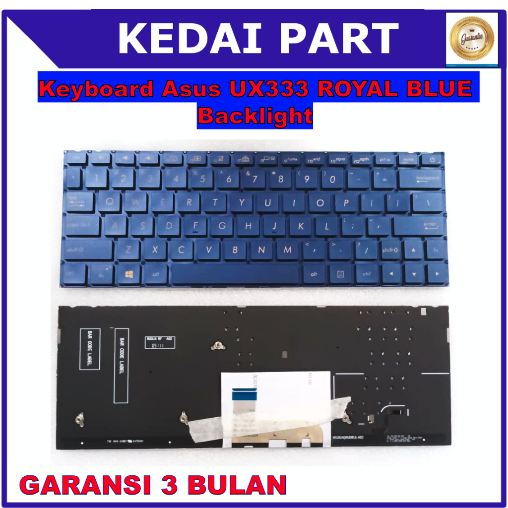 Keyboard Asus Zenbook 13 UX333 UX333FAC UX333FLC Royal Blue Backlight