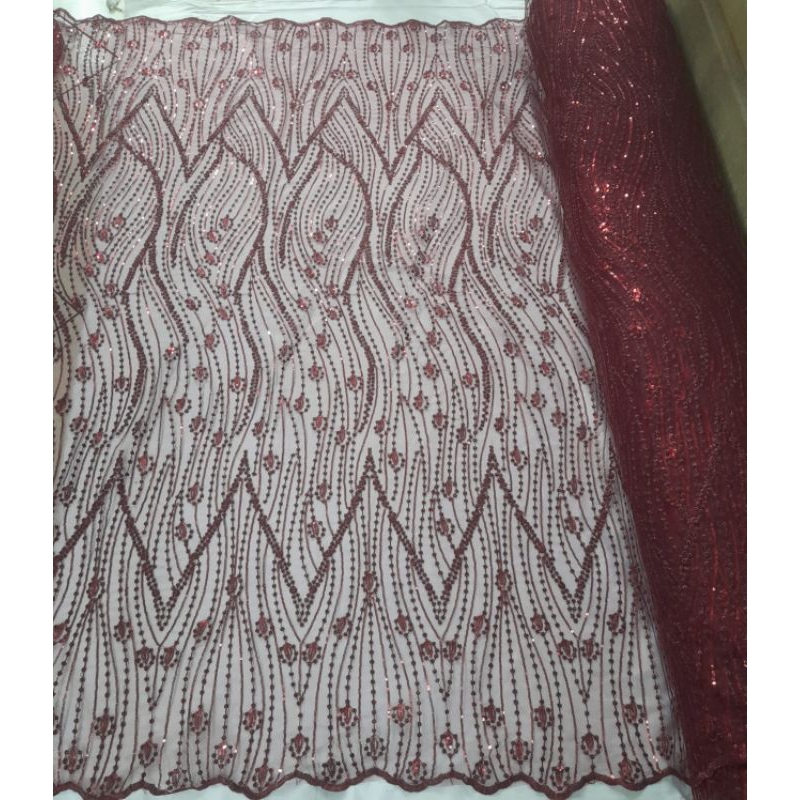 Bahan Tulle salur full Payet sequin