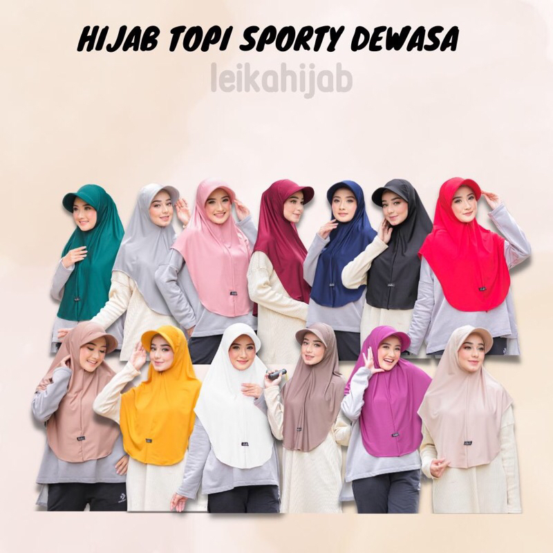 HIJAB TOPI/HIJAB SPORTY/FASHION SPORTY WANITA
