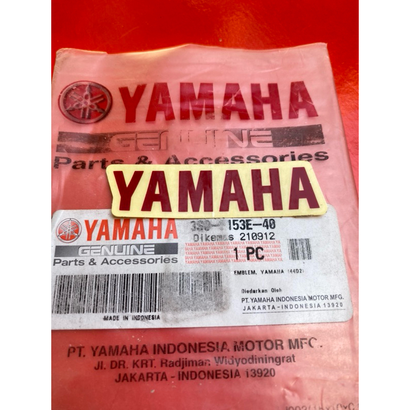 Emblem Sticker Stiker Yamaha Merah Bodi Samping dan Belakang Mio Sporty Smile Old Original