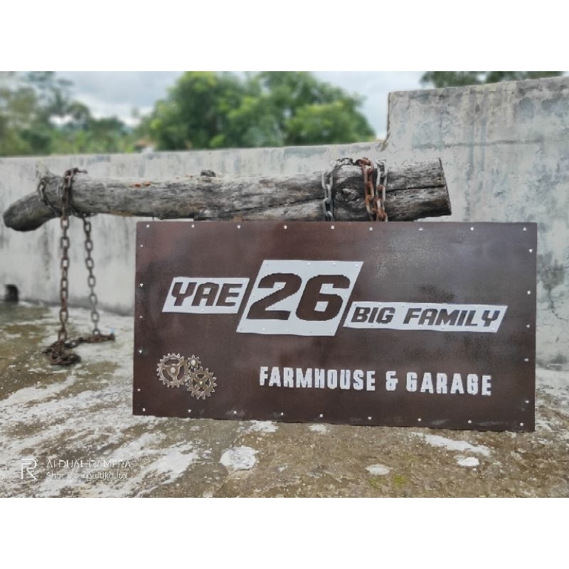 papan nama plat besi - papan nama vintage - papan nama toko