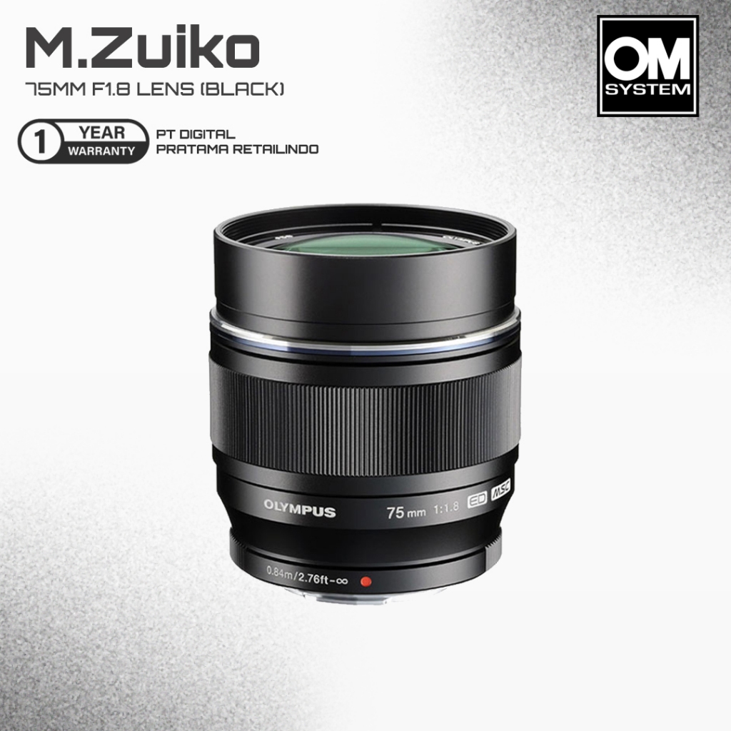OM System M.Zuiko Digital 75mm F1.8 Lens
