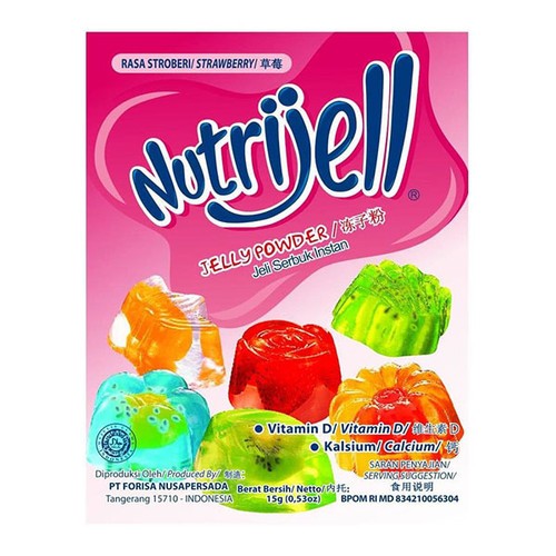 

Nutrijell Strawberry Sachet 15gr