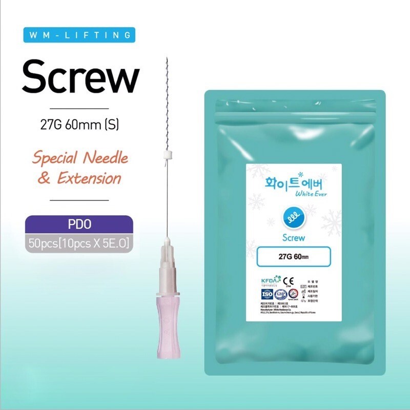benang wajah benang pipi kantung mata threadlift white medience screw