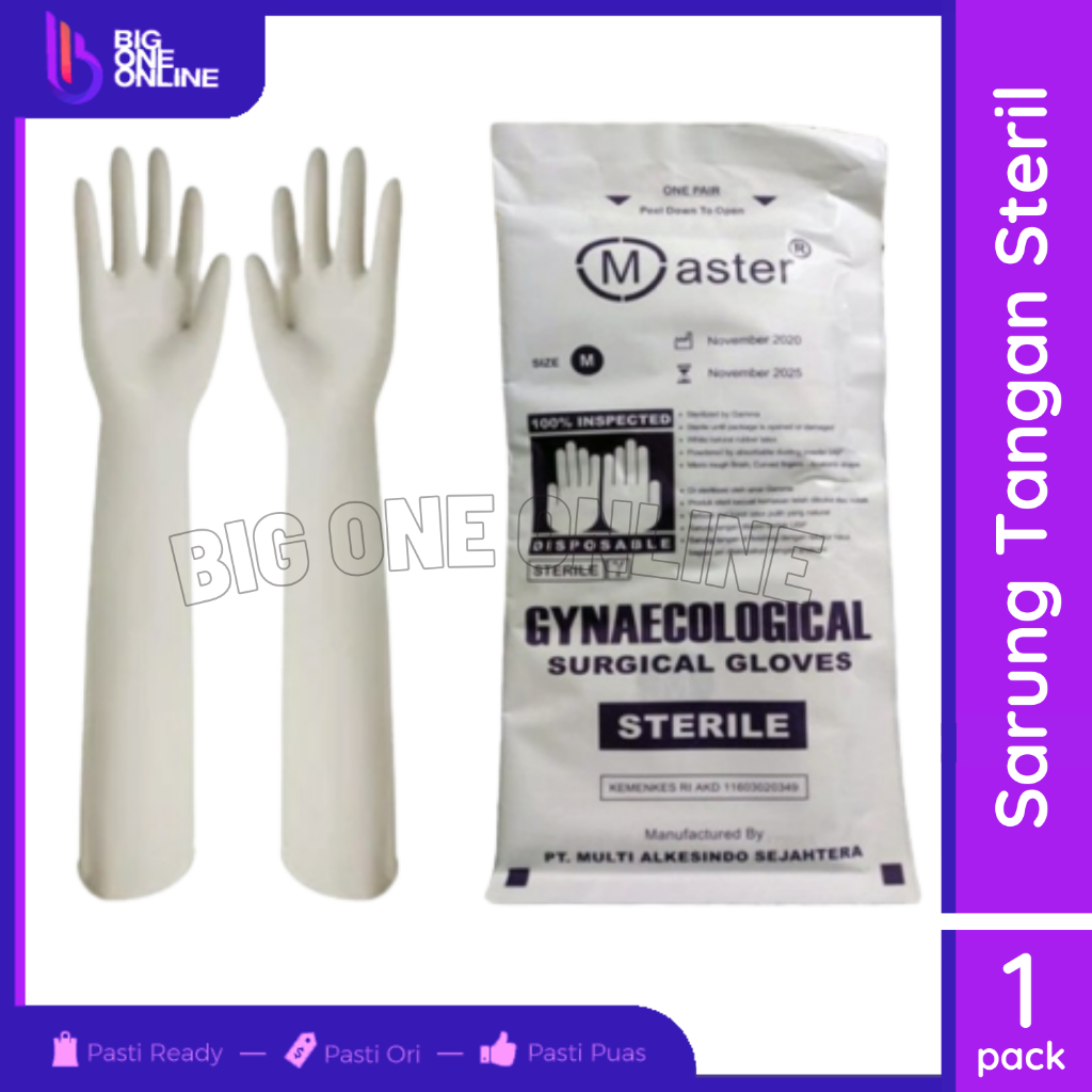 Sarung Tangan Obgyn MASTER Sterile Gloves, MASTER Surgical Gloves, Gynaecological Surgical Gloves St