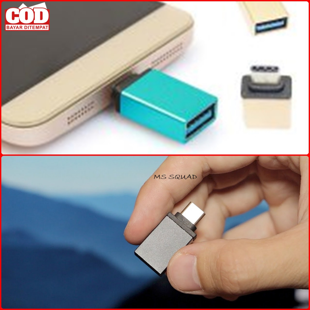 OTG Type C Handphone Android Metal Chrome Flashdisk Ke Hp Universal MSJ