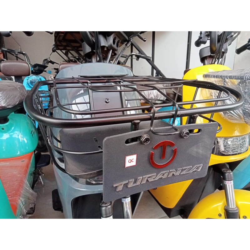 Keranjang Sepeda Listrik E-Bike Exotic Groza RX Bahan Besi / Plastik / Keranjang Depan Plastik Seped