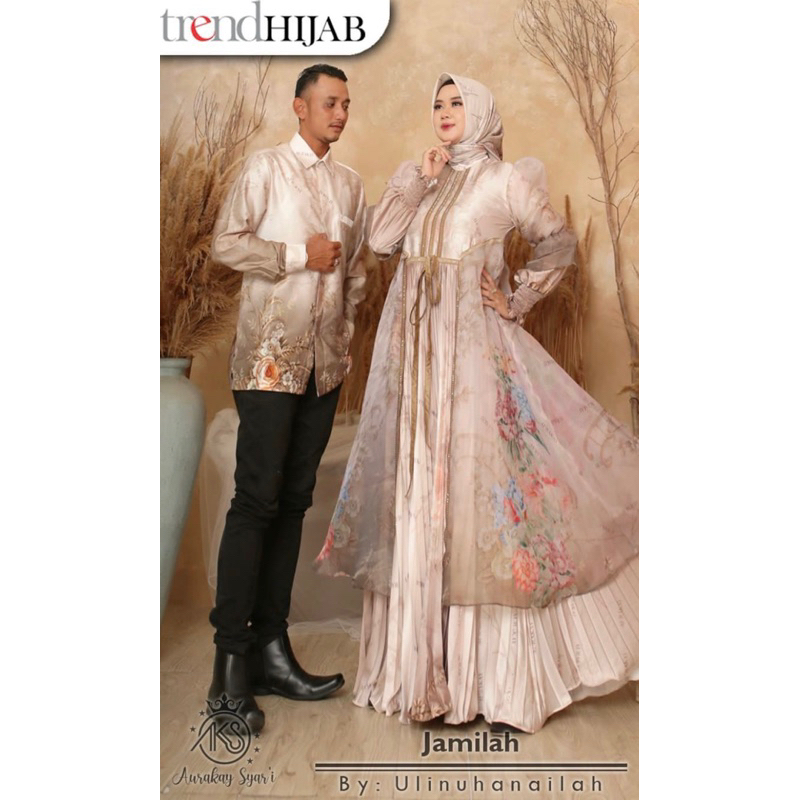 GAMIS DRESS SET JAMILAH by AURAKAY TREND HIJAB /KEMEJA JAMILAH SARIMBIT JAMILAH BY AURAKY SYARI BAJU