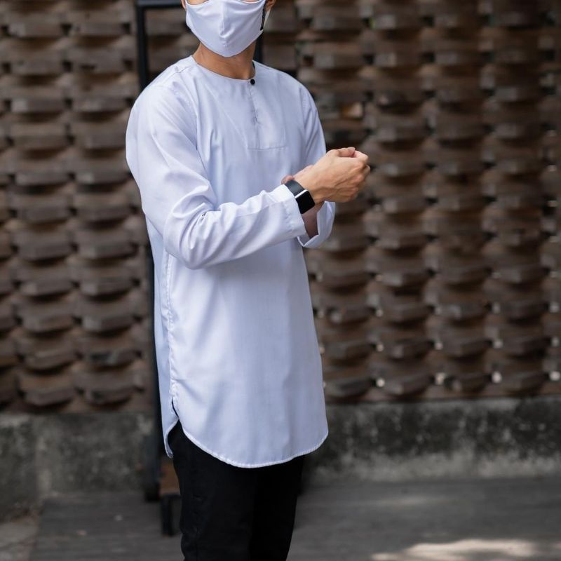 Baju Koko Kokoh Pria Baju Muslim Lengan Panjang Kemeja Koko Panjang Polos Bahan Toyobo Original Bahan Halus  Adem